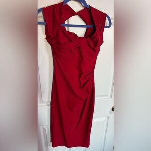 Stop Staring Crimson Red Dress
